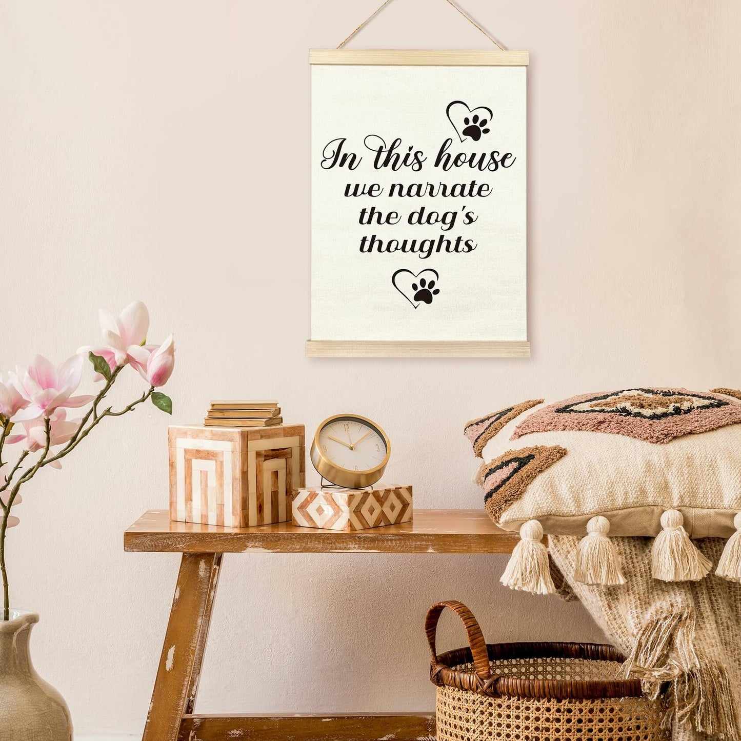 TAEDIN Dog Wall Art – “In This House We Narrate the Dog’s Thoughts” 12x16