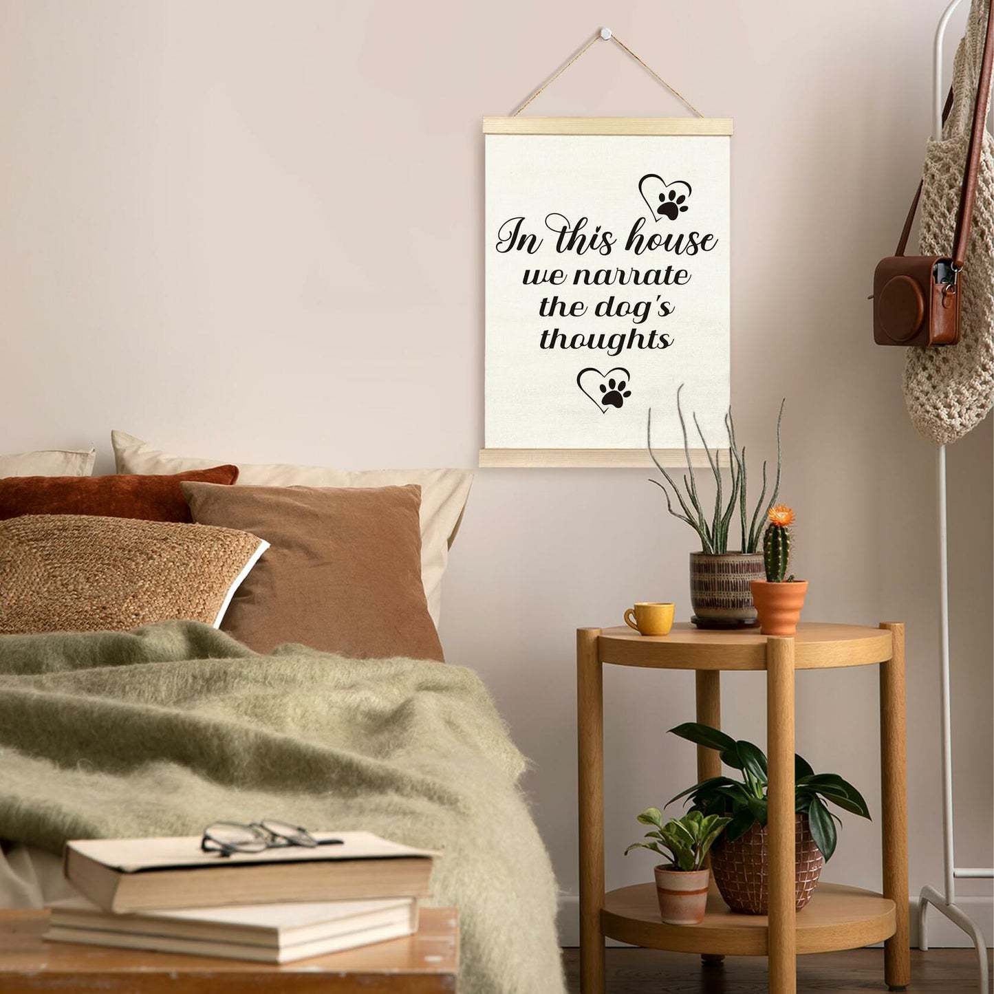 TAEDIN Dog Wall Art – “In This House We Narrate the Dog’s Thoughts” 12x16