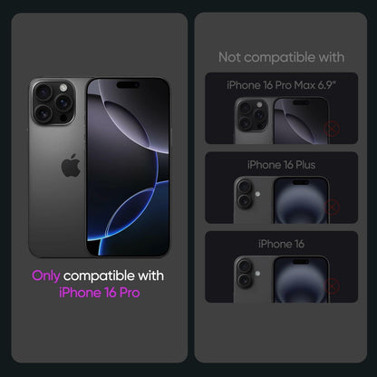 MINSLIS iPhone 16 Pro Screen Protector 9H Tempered Glass HD Clear Case Friendly
