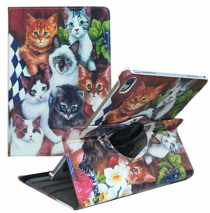 iPad 11" 1st Gen 2018 Rotating Smart Leather Case – Cat Design
