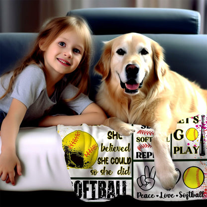 Soccer Blanket Ultra Soft Flannel Throw 80"x60" Bed Couch Sofa All Seasons