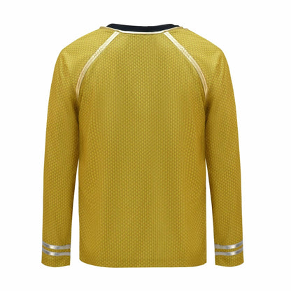 aiweran Captain Kirk Costume Adult Men Yellow T-Shirt(S), Small