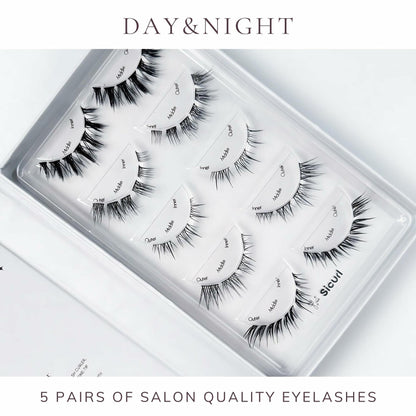 Sicurl 5-Pair Wispy Fluffy Eyelash Set Mixed Styles Cateye Fox Anime Lashes