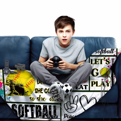 Soccer Blanket Ultra Soft Flannel Throw 80"x60" Bed Couch Sofa All Seasons