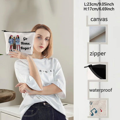 LEVLO Tia & Tamera Fans Makeup Bag Zipper Pouch Go Home Roger Gift