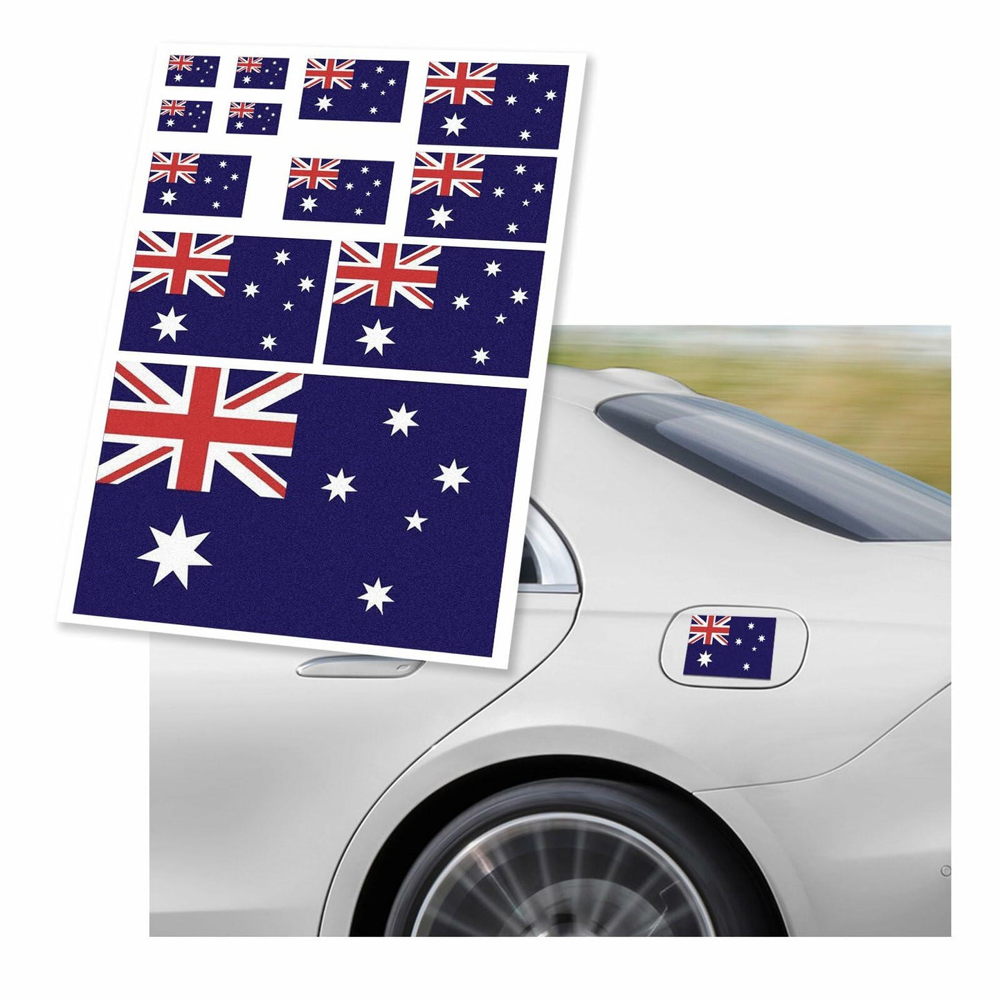 Dickno American Flag Decal Patriotic Reflective Car Helmet Laptop Sticker Round