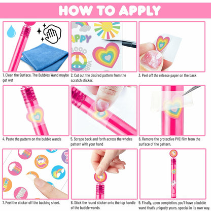 60PCS Cute Unicorn Party Favors 12 DIY Bubble Wands Birthday Goodie Bags