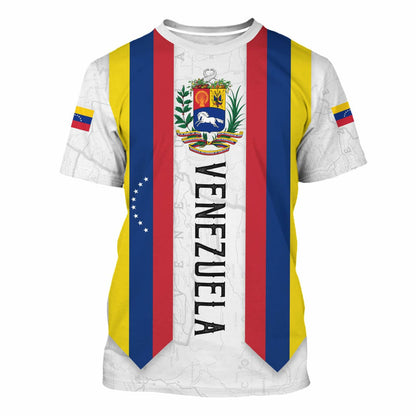 BJU Venezuela Flag T-Shirt Unisex Crewneck Short Sleeve Casual Printed Tee