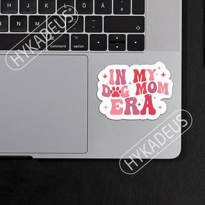 3pcs “In My Dog Mom Era” Waterproof Vinyl Stickers Paw Decals 3"x2.3"