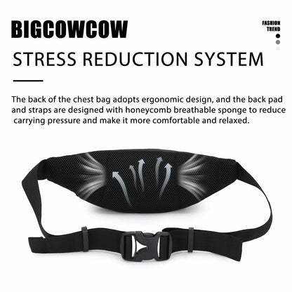 BIGCOWCOW Fanny Pack Waterproof Belt Bag for Women & Men Travel Hiking Run