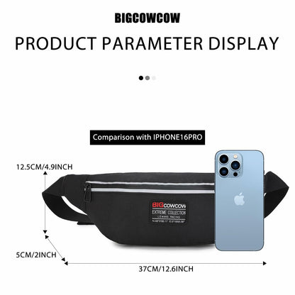 BIGCOWCOW Fanny Pack Waterproof Belt Bag for Women & Men Travel Hiking Run