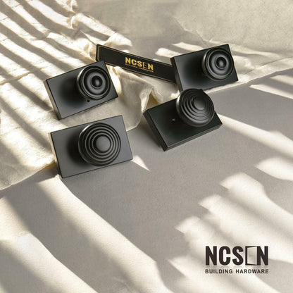 NCSEN Matt Black Interior Door Knob Privacy Lock for Bath & Bedroom
