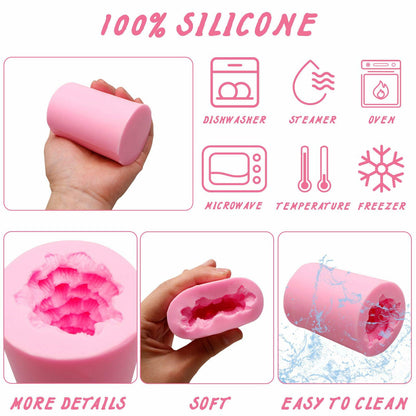 Caregene Christmas Tree Candle Silicone Mold Pine Tree Shape for Candle Making