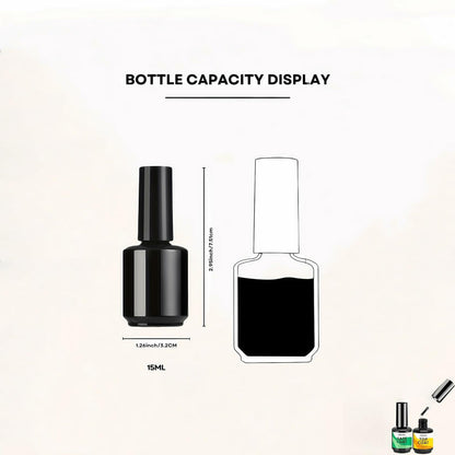 ZODIAL Gel Base & Top Coat Set 0.51oz No Wipe High Glossy Finish 2Pcs