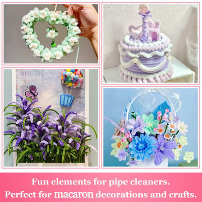 Green Glitter Pipe Cleaners Craft Supplies Arts & Crafts DIY 12in
