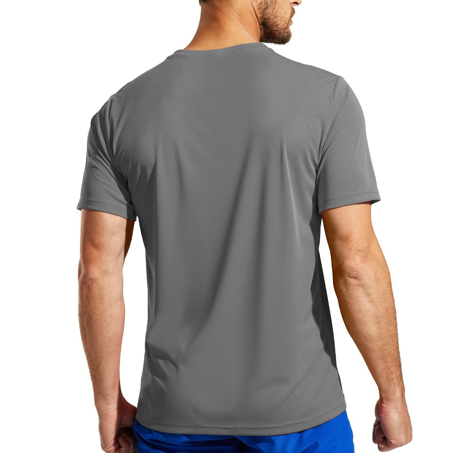 Haimont Mens UPF 50+ Fishing Shirt Quick Dry Short Sleeve Workout Tee 3XL Black