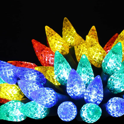 Veeydrut Solar String Lights 2 Pack 50 LED 23FT Waterproof Multicolor Outdoor