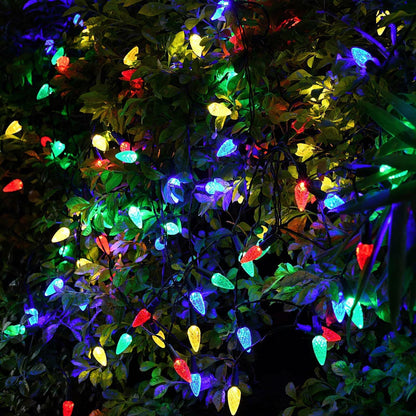 Veeydrut Solar String Lights 2 Pack 50 LED 23FT Waterproof Multicolor Outdoor
