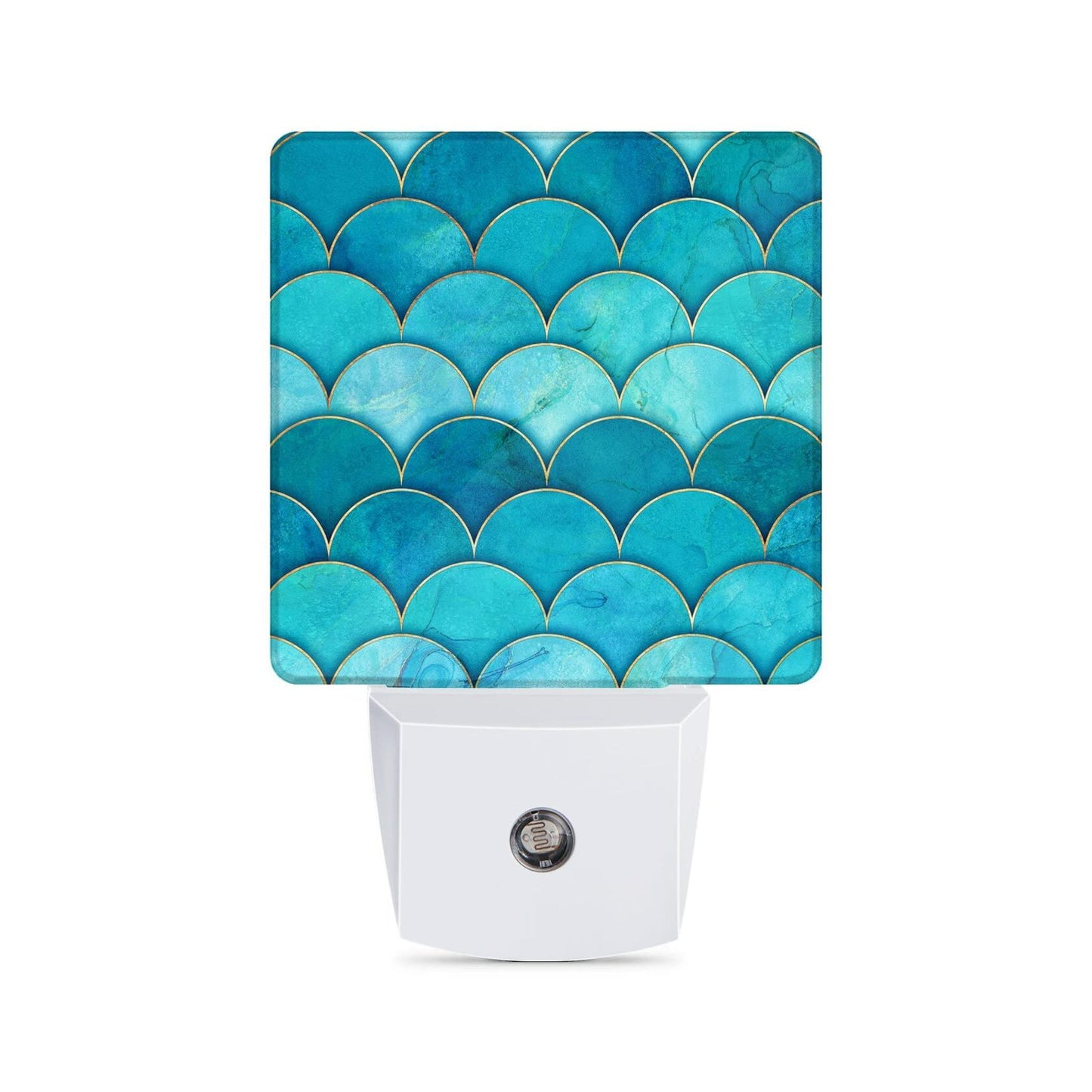 Caifujiqi Night Light Plug-in Dusk to Dawn Sensor White LED Plastic Modern