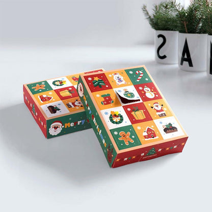 IPEWOEF 5PCS Christmas Gift Boxes 12-Grid Advent Surprise DIY Holiday Box