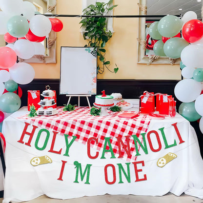Sursurprise Holy Cannoli 1st Birthday Banner Italian Food Theme 1 Year Old
