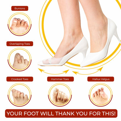 Kubbar Orthopedic Toe Spacers Bunion Corrector Hammer Toe Straightener 2 Pairs