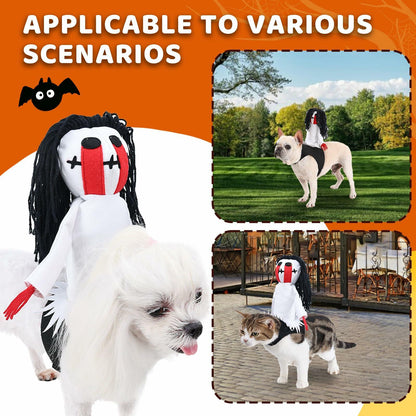 stepsin Dog Halloween Ghost Riding Saddle Costume Female Ghost Size S-M