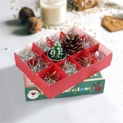 IPEWOEF 5PCS Christmas Gift Boxes 12-Grid Advent Surprise DIY Holiday Box