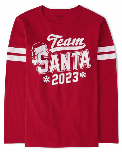 The Children's Place Unisex Long & Short Sleeve Christmas Santa T-shirt Size 3XL