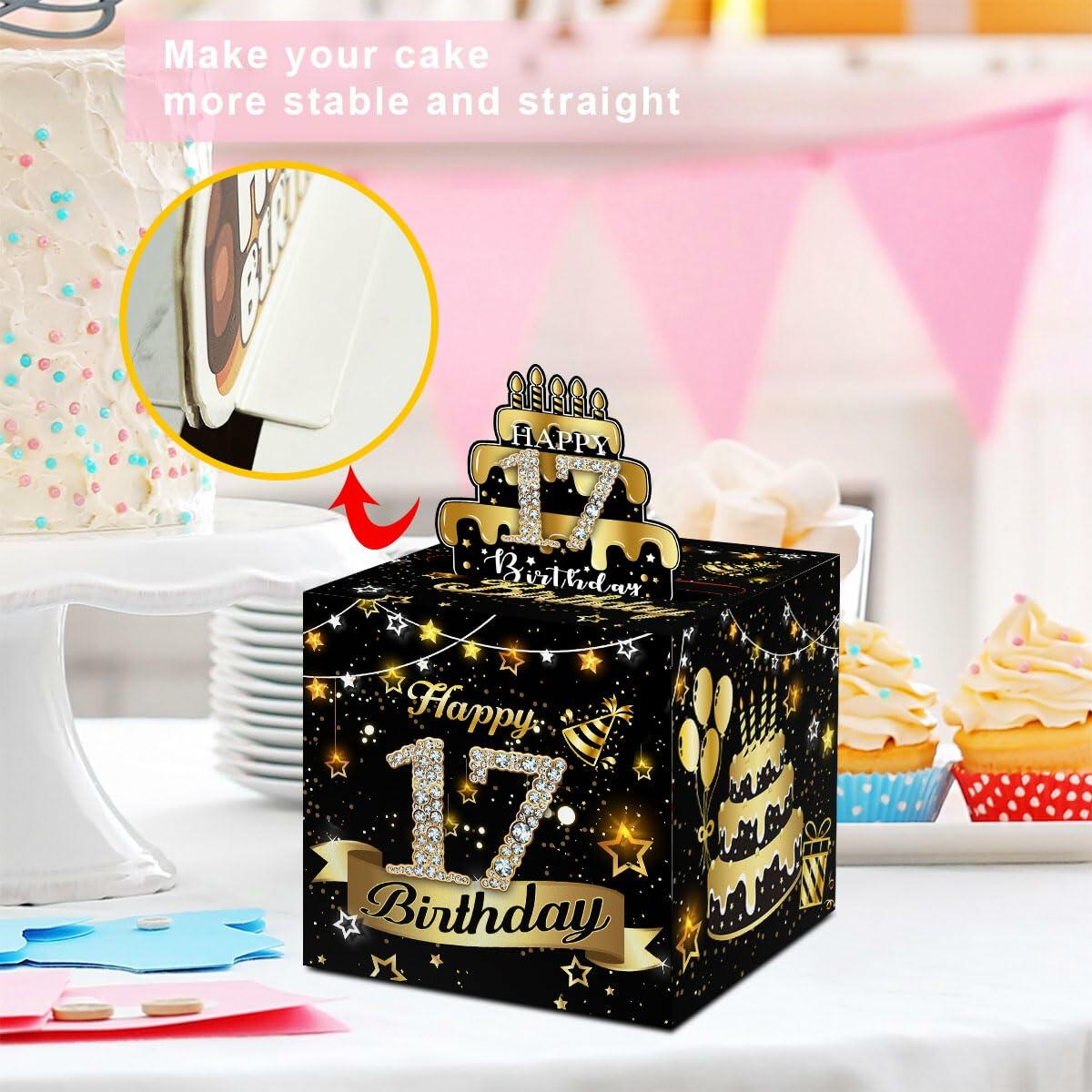 Toerifer Money Box Birthday Gift Black Gold 17th Birthday 35 Bags Size One Size
