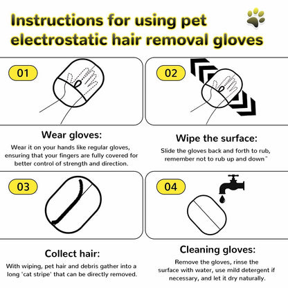 Generic Pet Hair Remover Glove 4-in-1 Brush 17in Handle Black Ergonomic Grip