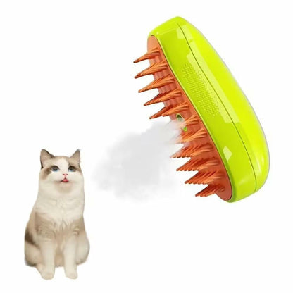 MCEG Pet Steam Brush for Cats & Dogs Shedding Indoor Grooming Tool