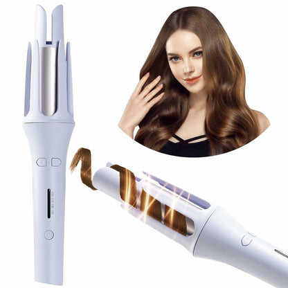FOUYIN Auto Hair Curler 1 Inch 4 Temp Fast Heating Dual Voltage Blue