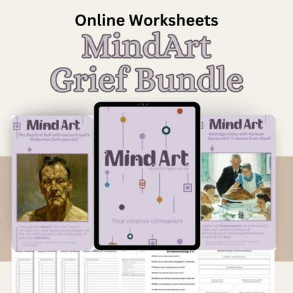 MindArt Grief Flashcards – Art Therapy & Mindfulness for Healing & Support