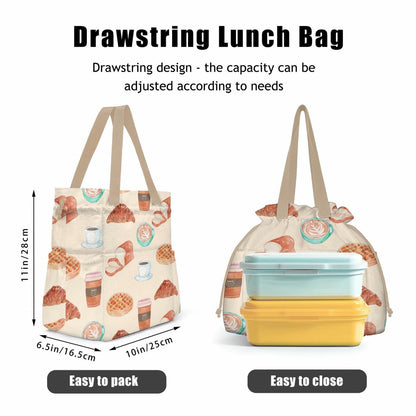 BLantt Cromwell Insulated Lunch Bag for Women Work Beige-4 11x10x6.5in