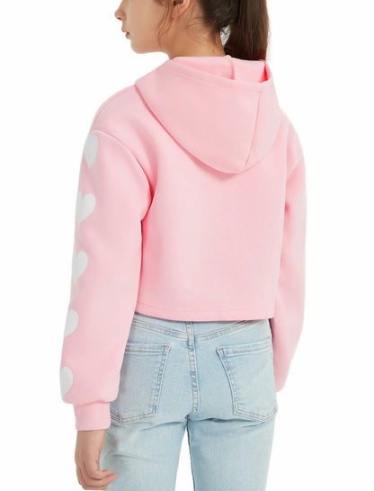 EXARUS Girls Oversized Los Angeles Hoodie – White, 8Y