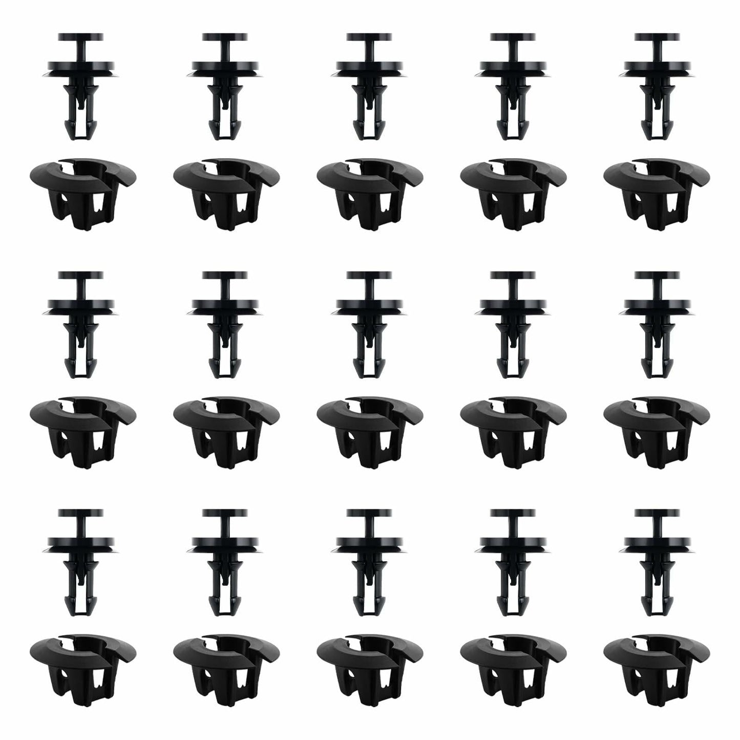 15-Pc Front Bumper & Splash Shield Retainer Clips Set – OEM 15733971/15733970