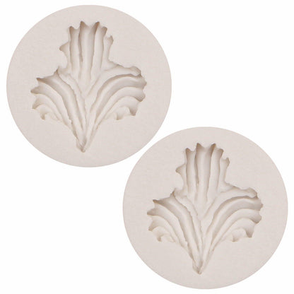 Heart Shaped Silicone Chocolate Mold Rose Flower Fondant Cake Decor 2pc