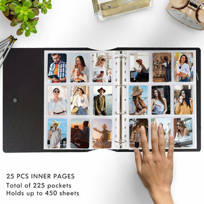 A4 Kpop Photocard Binder 25 Pages 9-Pocket White Album for Instax Mini Photos