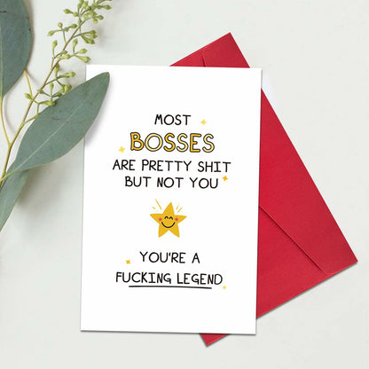 Ogeby Funny Boss Day Card for Him & Her | Appreciation & Humorous Gift