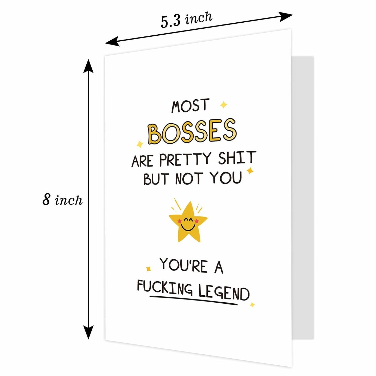 Ogeby Funny Boss Day Card for Him & Her | Appreciation & Humorous Gift