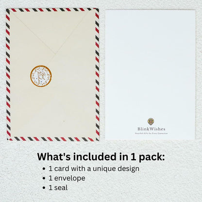 BlinkWishes Christmas Card for Aunt with Envelope & Seal | Xmas Gift