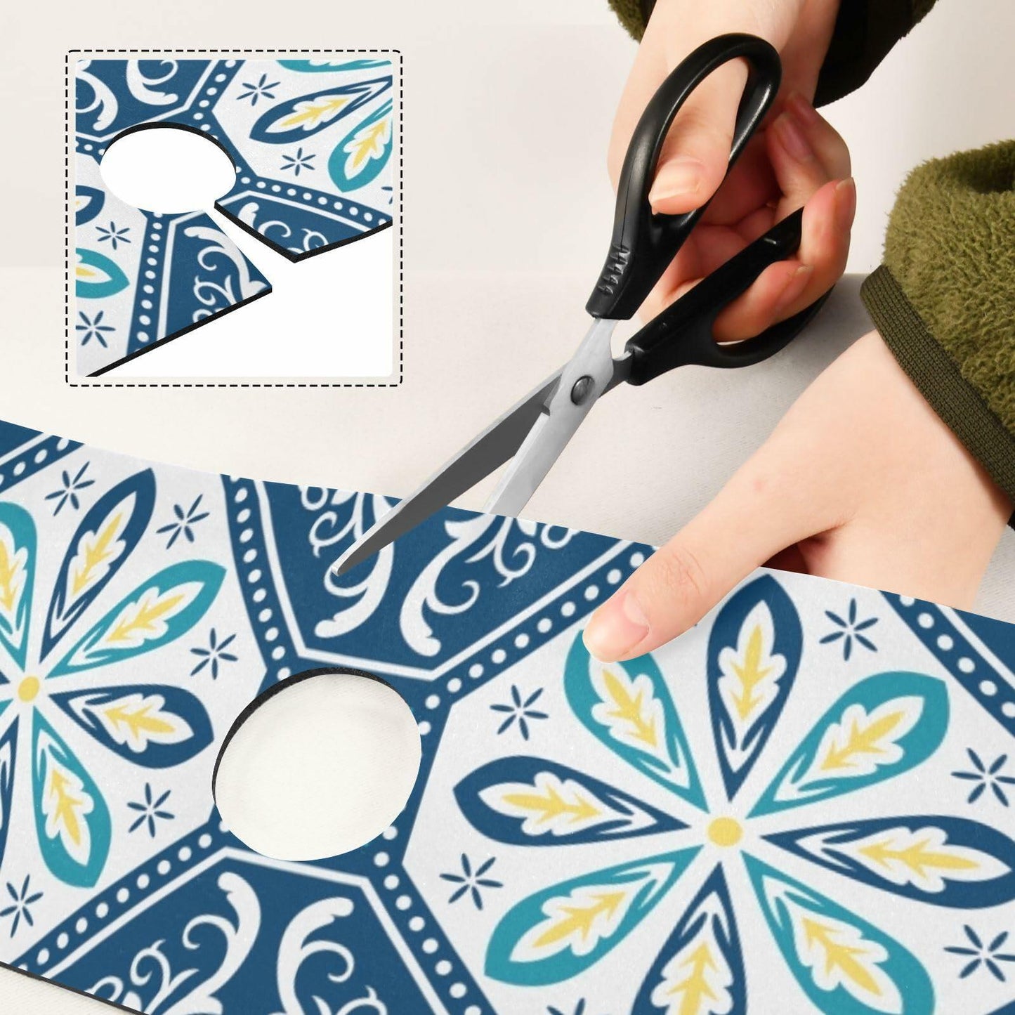 Kitchen Sink Splash Guard 14.7" Faucet Mat Water Absorbent Foldable Washable