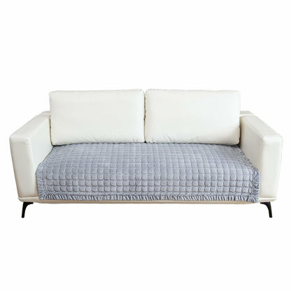 TAOMOCASTL Velvet Sectional Couch Cover Non Slip Sofa Protector Gray 36x36