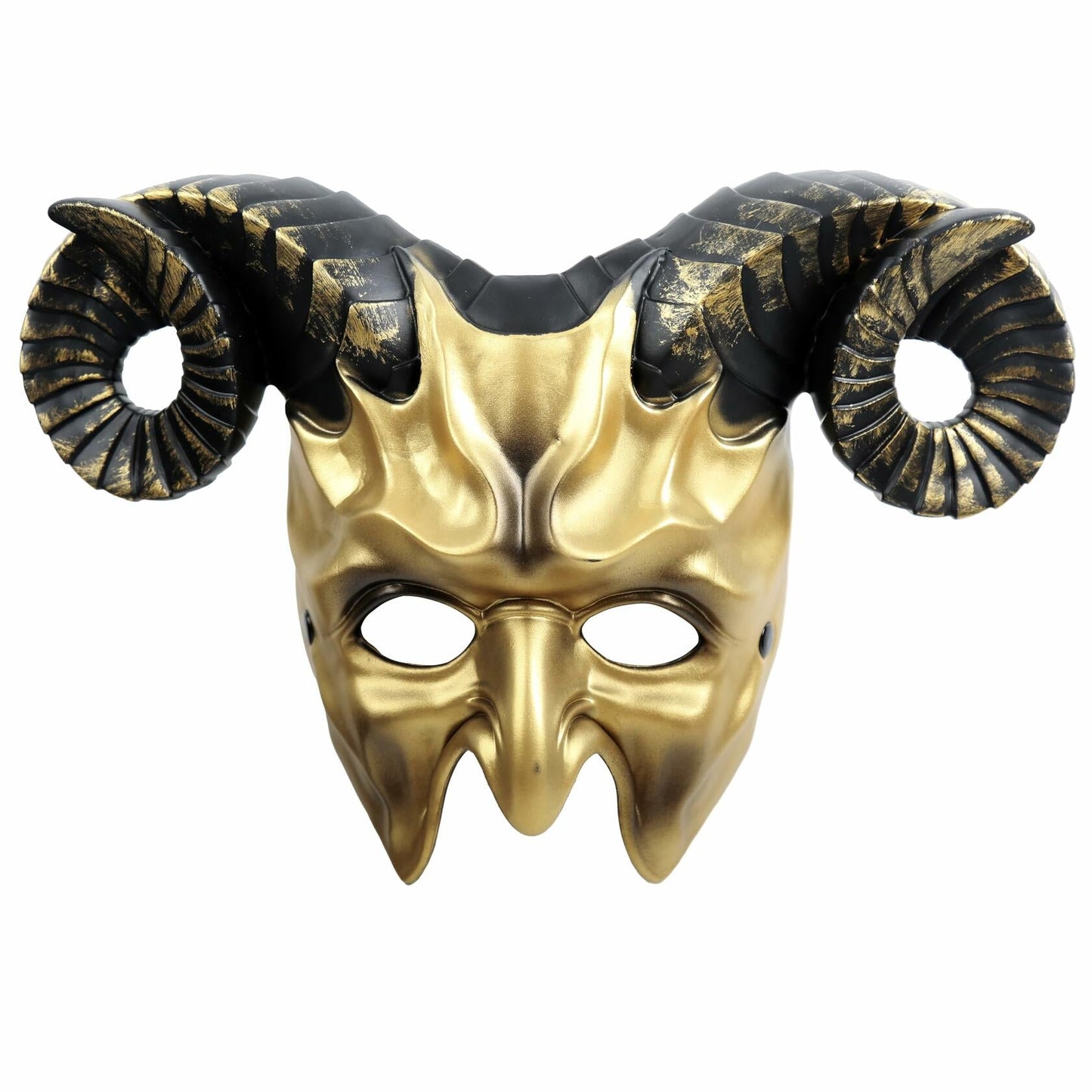 MCJC Devil Goat Horned Mask Adult Half Face Halloween Cosplay 4 Colors