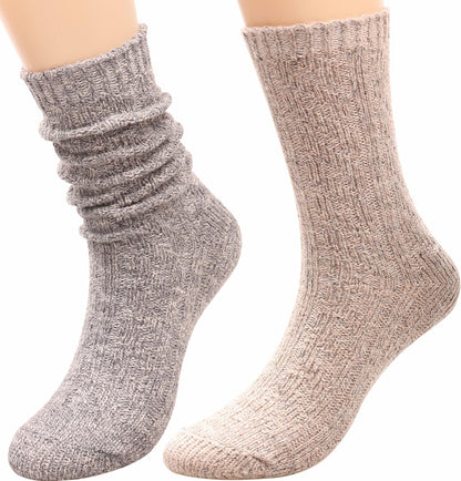 3 Pairs Women Winter Knee High Boot Socks Cable Knit Size 5-11