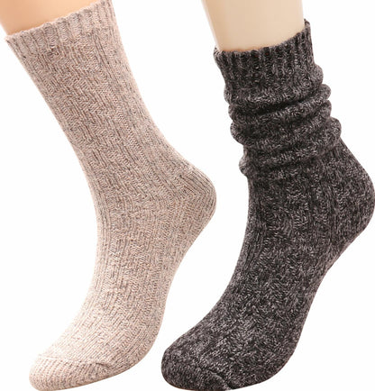3 Pairs Women Winter Knee High Boot Socks Cable Knit Size 5-11
