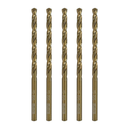 Sabre Tools 5/32” Cobalt Drill Bit Set 5pcs M35 Split Point Steel Metal Cast