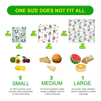 Beeswax Food Wraps 9-Pack Reusable Sustainable Alternative to Plastic