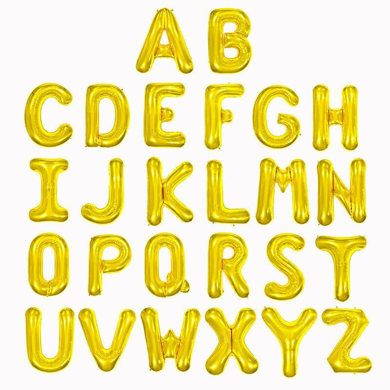 WRWMSLGO Letter Balloons 40in Large Alphabet E Gold Foil Mylar Balloon